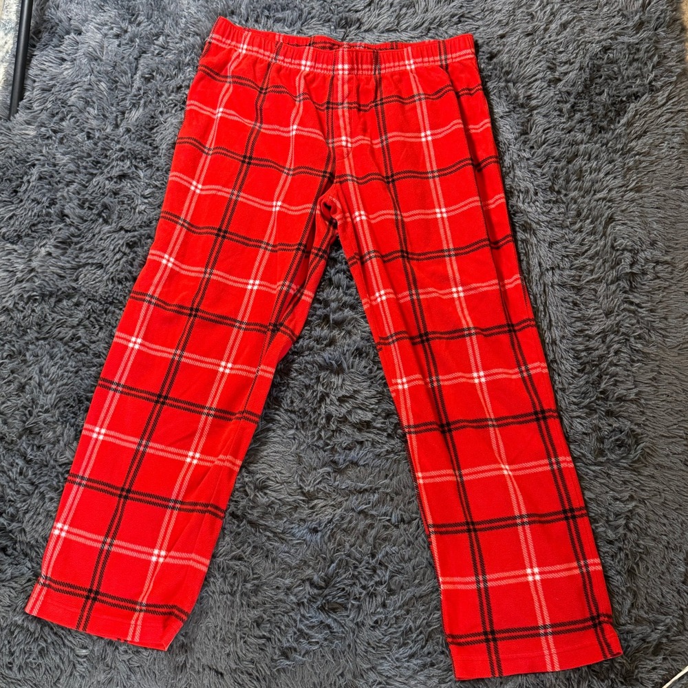 Wondershop Mens XL Red Plaid Fleece Pajama Pants Holiday Sleepwear BC001664